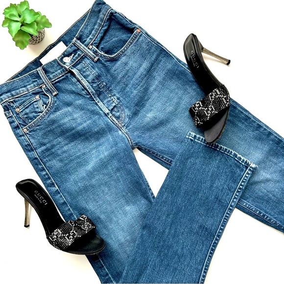 Mother Superior The Tomcat Ankle Jeans in Cannonball Wash Button Fly 25 - Picture 2 of 9